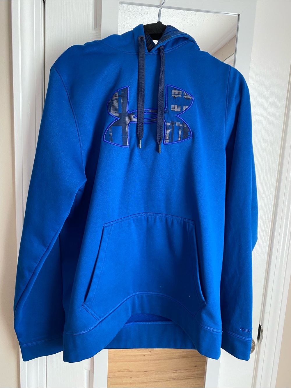 Under Armour Royal Blue Hooded Pullover with Navy Trim